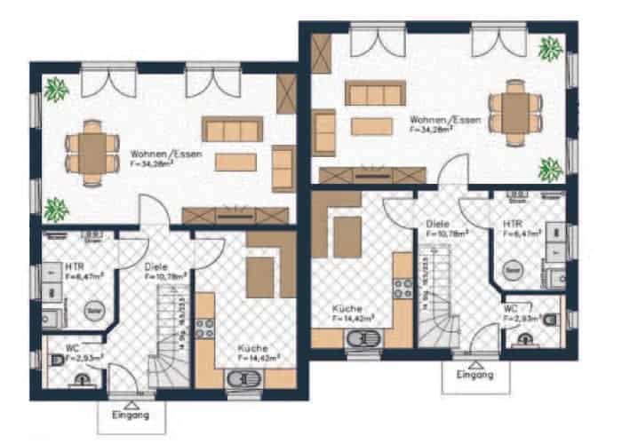 doppelhaushaelfte grundriss in diesem erdgeschoss ist der wohn und essbereich und die kueche etwas grosszuegiger waehrend der technikraum sehr klein ist doppelhaushaelfte grundriss in diesem erdgeschoss ist der wohn und essbereich und die kueche etwas grosszuegiger waehrend der technikraum sehr klein ist