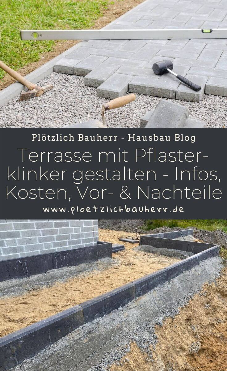 Pfaster als Terrassenbelag - Terrasse mit Pflasterklinker gestalten - Übersicht, Kosten, Vor- und Nachteile