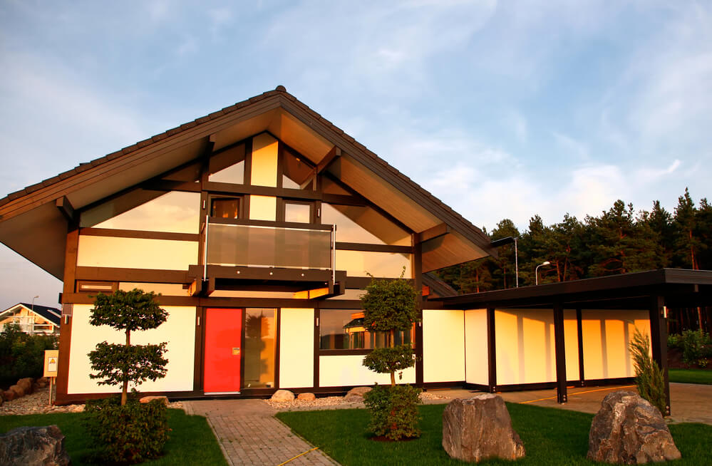 Mit optischen Holzrahmen kann man der Fassade von außen noch mal ein richtiges Highlight verpassen