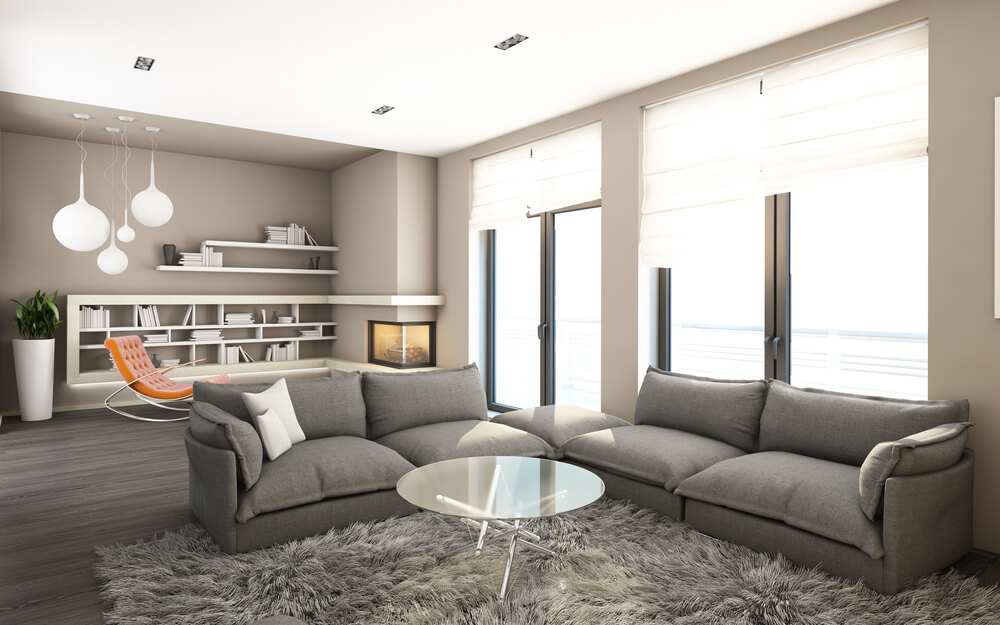 Wandgestaltung Wohnzimmer - Mit einer hellen Farbe kann man Möbel gut in Szene setzen