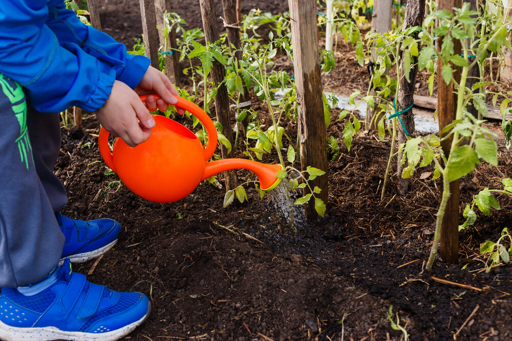 Kinder im Garten in die Gartenarbeit einzubeziehen, hilft, ihnen Verantwortungsbewusstsein zu vermitteln und ihr Selbstvertrauen zu stärken